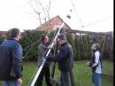 Second prize was awarded to Stefan Hein, DL7AOS, of Pliezhausen, Germany. Hein and his friends erect a 20 meter homebrew Moxon beam antenna in his backyard.